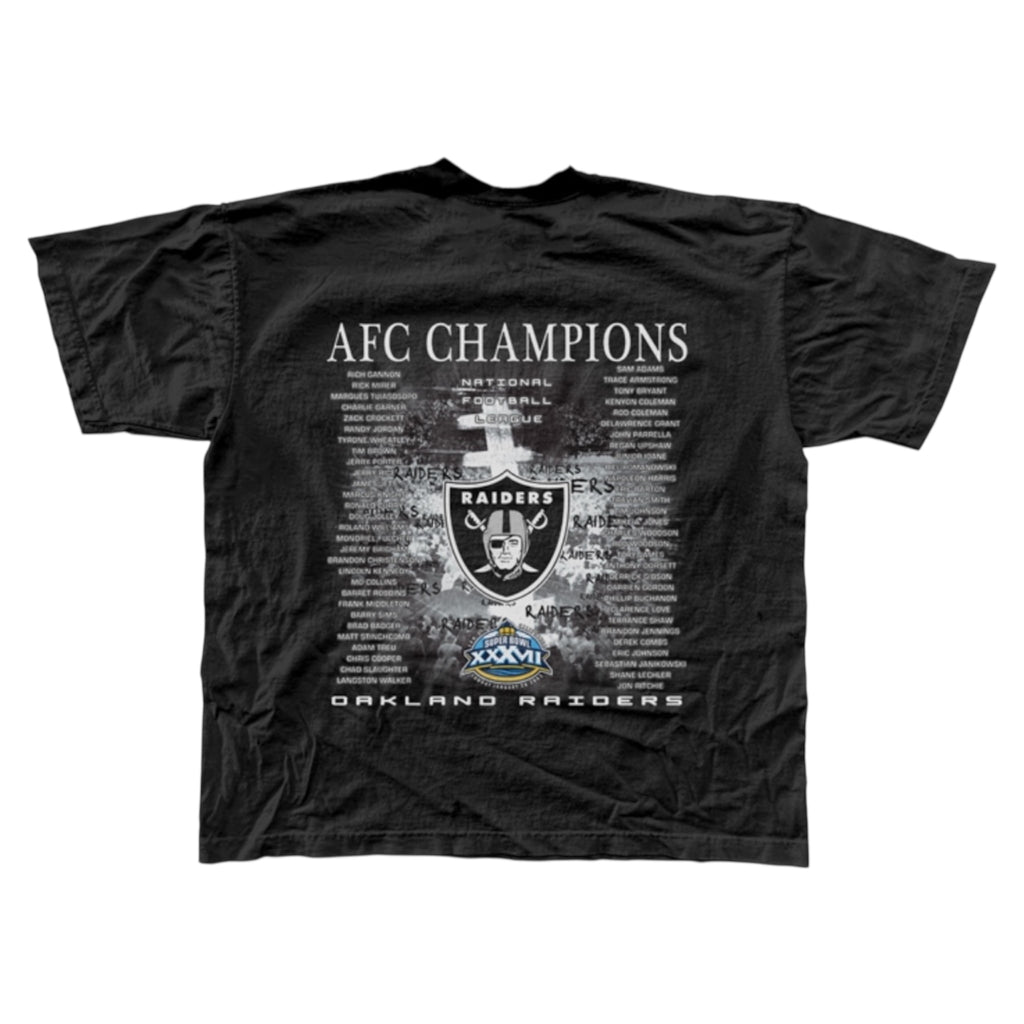 2002 OAKLAND RAIDERS AFC CHAMPIONS TEE