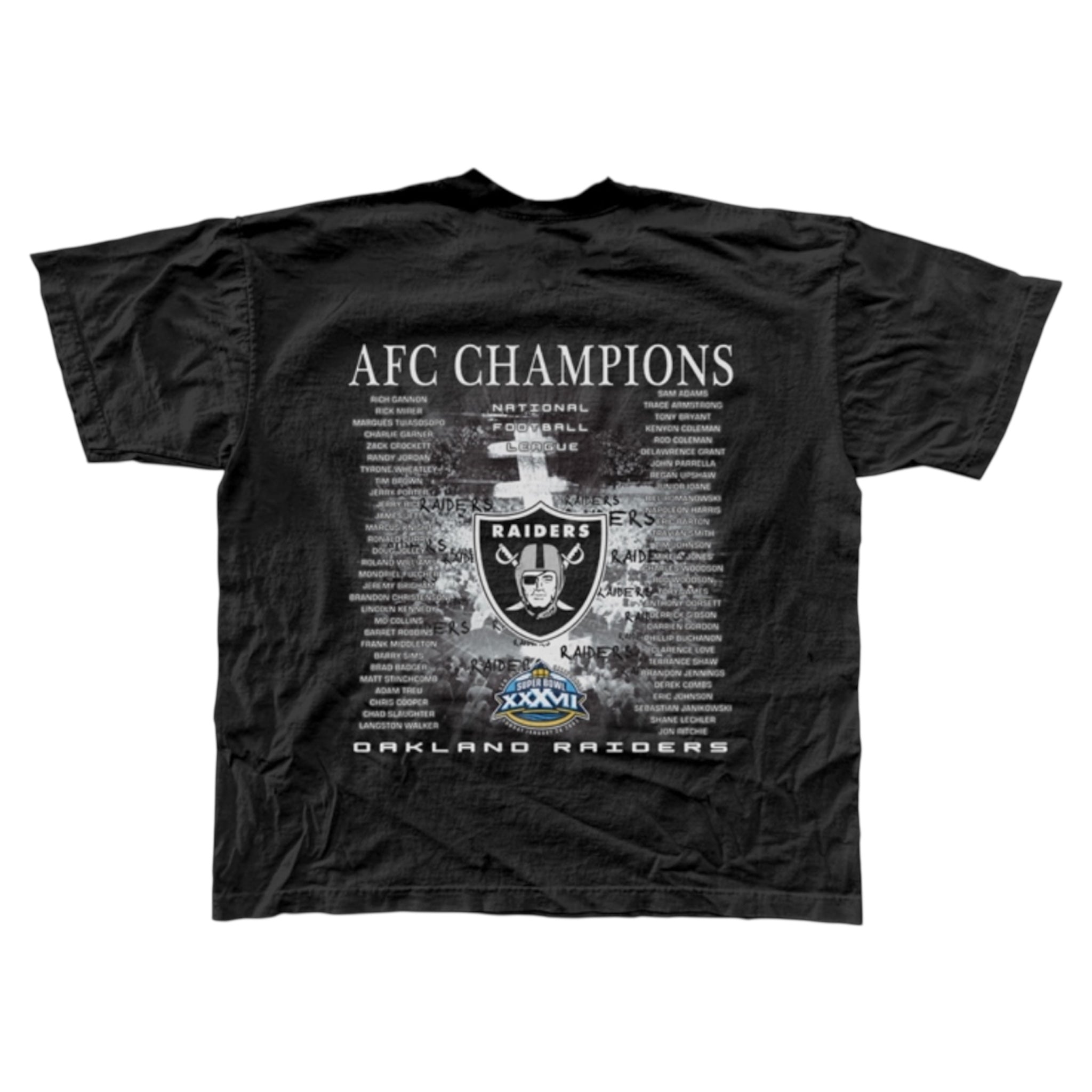 2002 OAKLAND RAIDERS AFC CHAMPIONS TEE