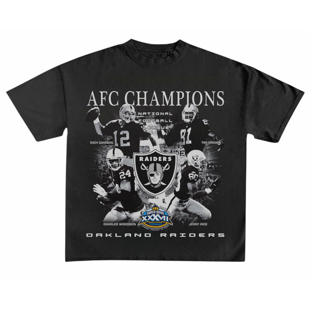 2002 OAKLAND RAIDERS AFC CHAMPIONS TEE
